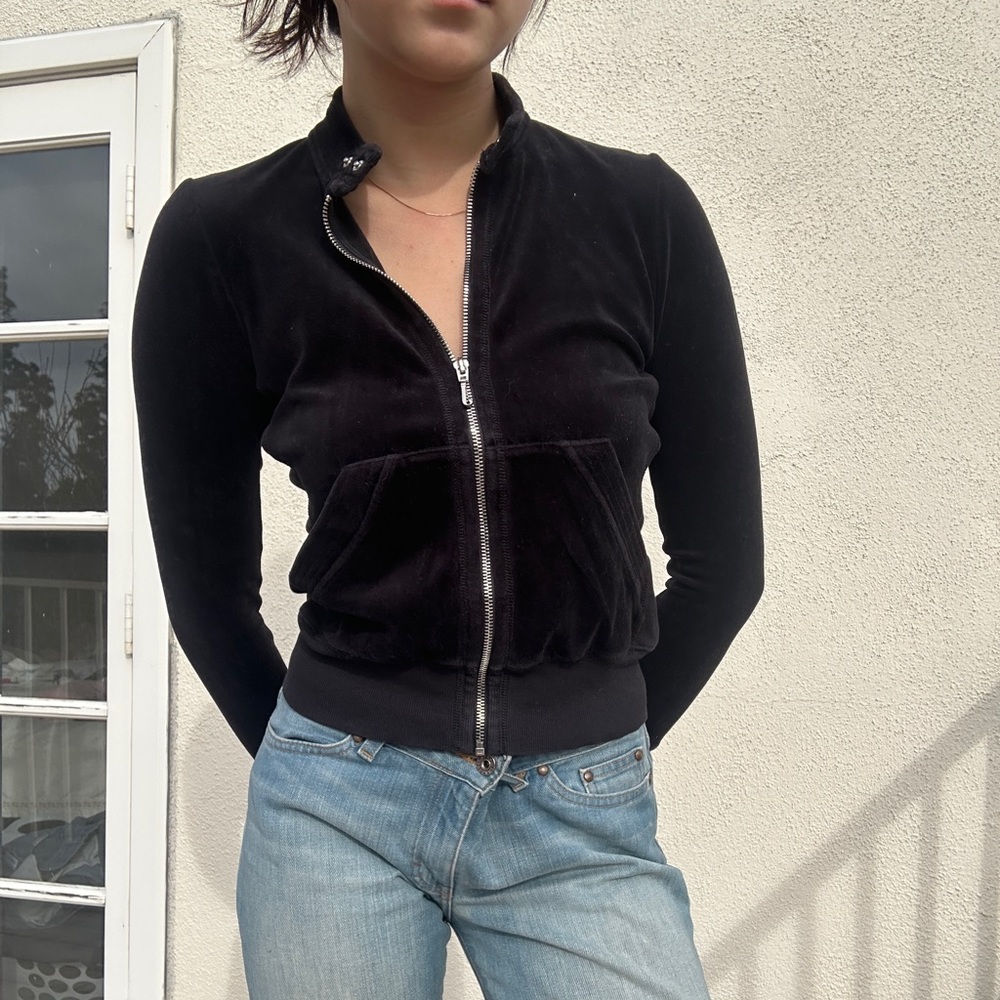 Juicy Couture Velvet Velour Tracksuit Y2K Fitted Jacket